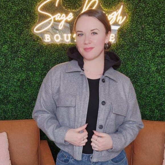 Fleece Crop Jacket - Picture 1 of 3